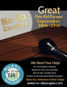 No-Da Escapes Grin Kids Fundraiser