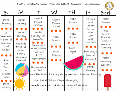 FREE and Cheap Summer Fun in CLT With FREE Printable - Fun 4 Charlotte ...