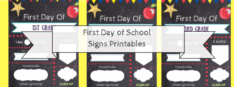 FREE First Day of School Printables
