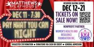 Scrooge The Musical! Pay What You Can Night!