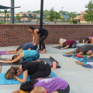 05/06 - 08/26 - FREE community yoga class at Blakeney Shopping Center