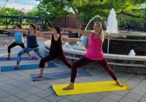 06/01 - 08/26 - FREE community yoga class at Blakeney Shopping Center