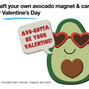 02/08 - Craft your own avocado Magnet  at JCPenny