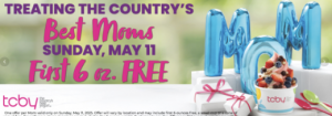 6 ounces of frozen yogurt for FREE for MOMS